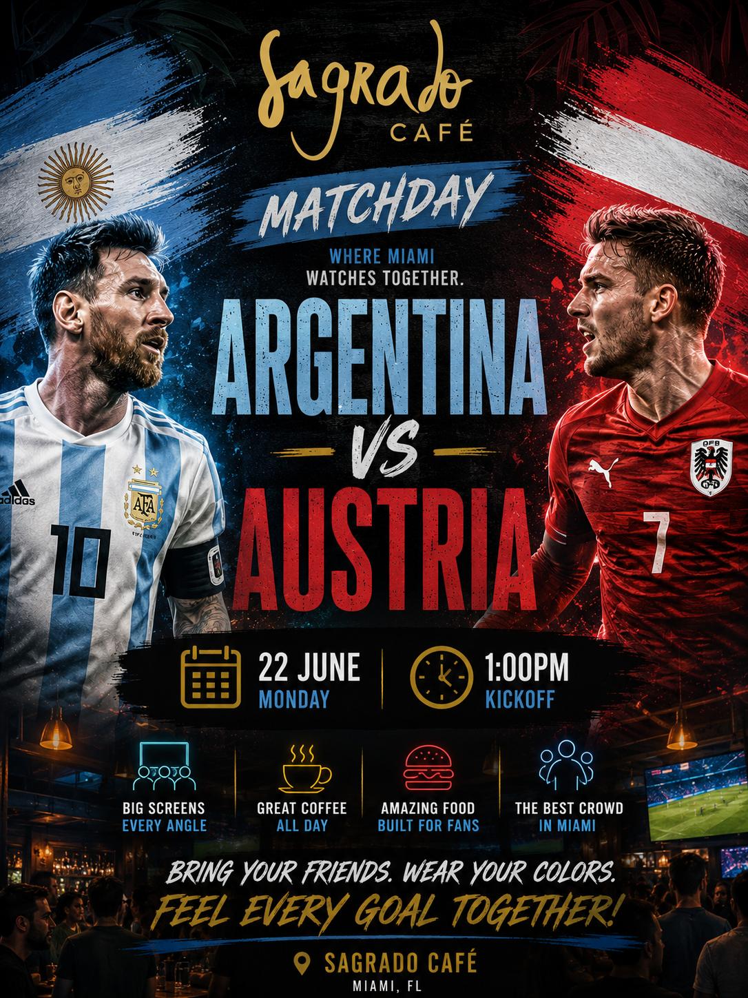 Argentina vs Austria 06-22-2026 - 1:00 PM