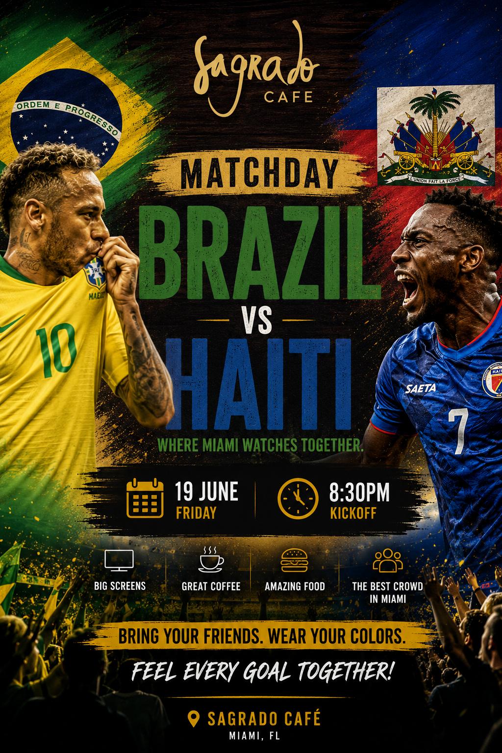 Brazil vs Haiti- 06-19-2026 - 8:30 PM