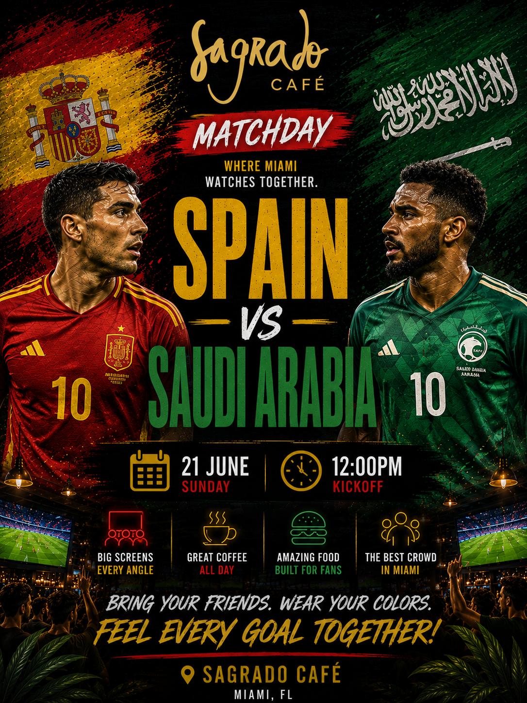 Spain vs Saudi Arabia - 06-21-2026 - 12:00 PM